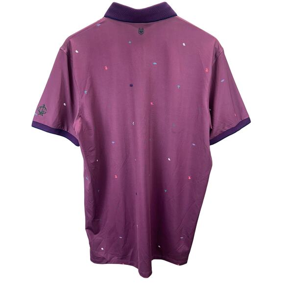 Greyson Clothiers Spirit Golf Polo Men's Size M Plum Active Performance Casual - Picture 2 of 6